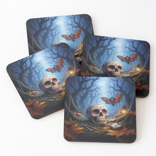 Item preview, Halloween themed skull and butterfly designed and sold by KingsArtworx 2.