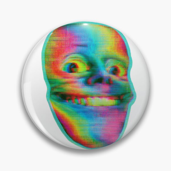 Item preview, Psychedelic Glitch Art Face Distorted Smile Meme designed and sold by NicolasGlowArt.