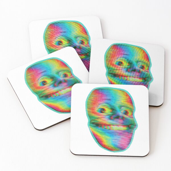 Item preview, Psychedelic Glitch Art Face Distorted Smile Meme designed and sold by NicolasGlowArt.
