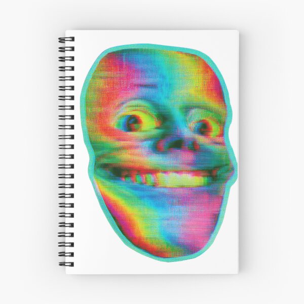 Item preview, Psychedelic Glitch Art Face Distorted Smile Meme designed and sold by NicolasGlowArt.