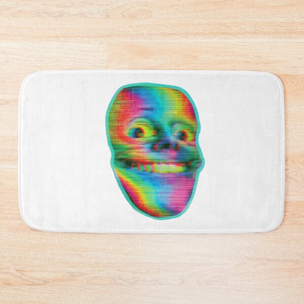 Item preview, Psychedelic Glitch Art Face Distorted Smile Meme designed and sold by NicolasGlowArt.