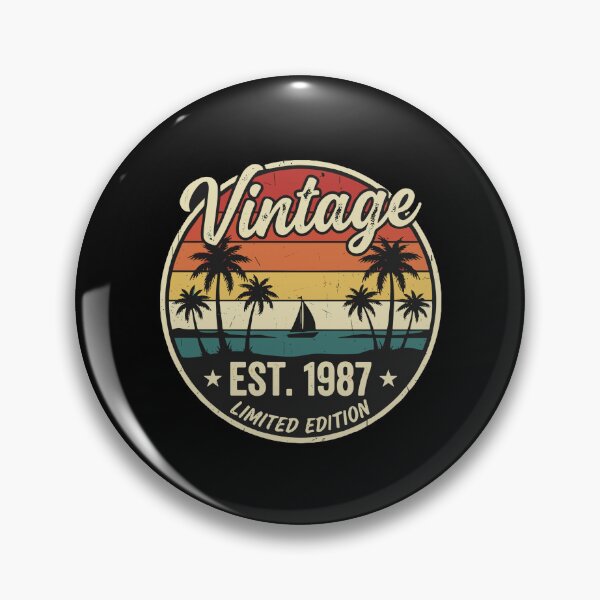 Item preview, Vintage Est. 1987 Limited Edition Birthday Born In 1987 Retro Men Women designed and sold by PopStars1993.