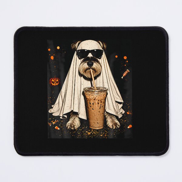 Item preview, Ghost Schnauzer Iced Coffee Sunglass Halloween Dog Costume designed and sold by RealestInternet.
