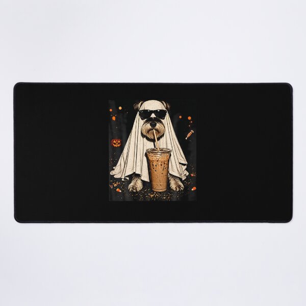 Item preview, Ghost Schnauzer Iced Coffee Sunglass Halloween Dog Costume designed and sold by RealestInternet.