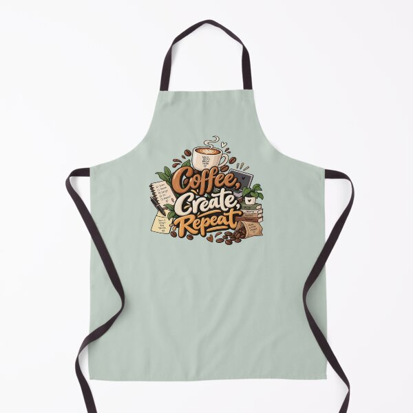 Item preview, Coffee Create Repeat - Graphic Designer & Artist Coffee Quote Illustration designed and sold by Ozyven-Creation.