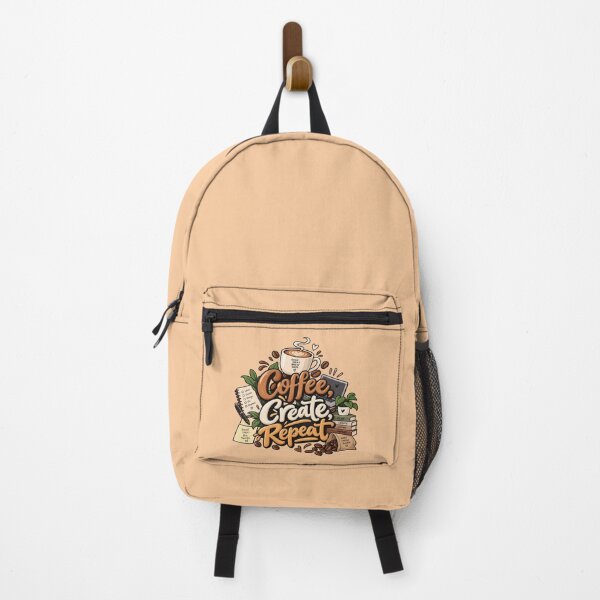 Item preview, Coffee Create Repeat - Graphic Designer & Artist Coffee Quote Illustration designed and sold by Ozyven-Creation.