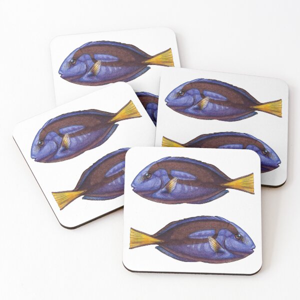 Item preview, Blue Tangs - Watercolor Illustration designed and sold by AquarellChill.