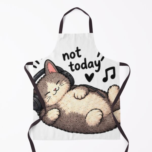 Item preview, Not Today – Cute Sleeping Cat With Headphones Lo-Fi Music Sticker designed and sold by Anstickerrr.