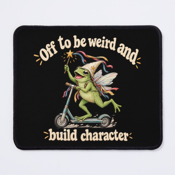 Item preview, Off To Be Weird And Build Character Cottagecore Fairy Frog designed and sold by VGAfanatic.