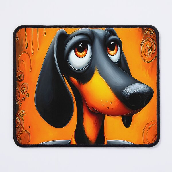 Item preview, Dapper Dachshund in Business Attire at Desk designed and sold by Artessie.