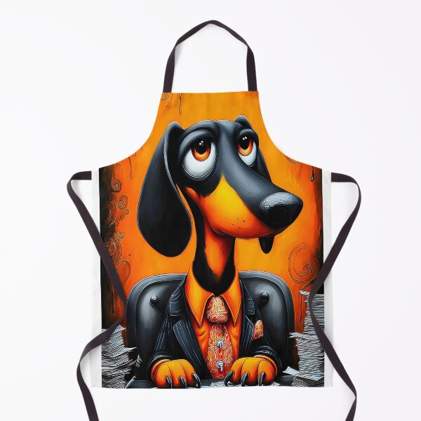 Item preview, Dapper Dachshund in Business Attire at Desk designed and sold by Artessie.