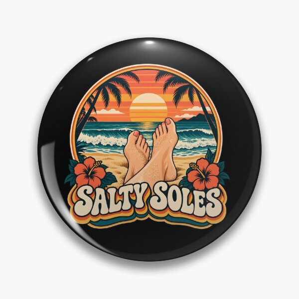 Item preview, Salty Soles Beach Sunset Vintage Graphic designed and sold by KawaiiOrbit.