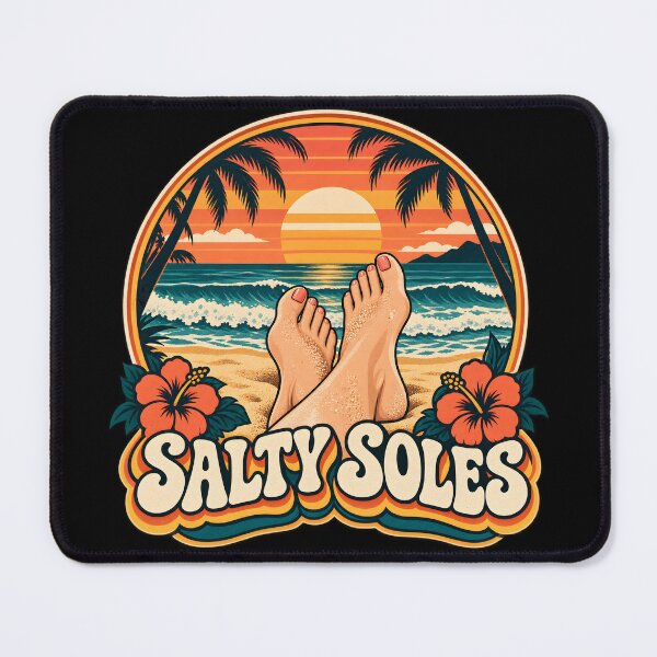 Item preview, Salty Soles Beach Sunset Vintage Graphic designed and sold by KawaiiOrbit.
