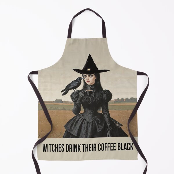 Item preview, Witches drink their coffee black designed and sold by Kamoufleur.