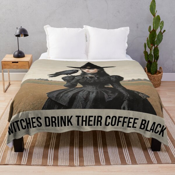 Item preview, Witches drink their coffee black designed and sold by Kamoufleur.