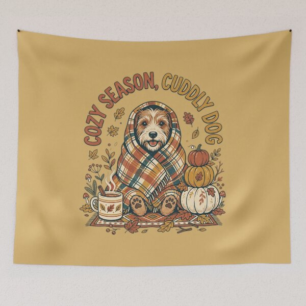 Item preview, Cozy Season Cuddly Dog designed and sold by bluel_evin.