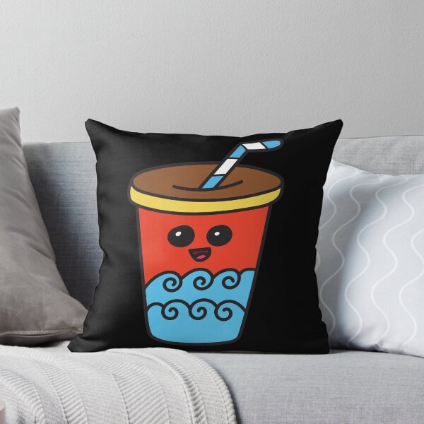 Item preview, Happy Red and Blue Layered Boba Tea designed and sold by TinySipStudio.