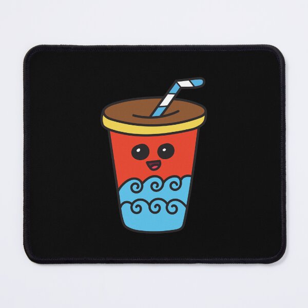 Item preview, Happy Red and Blue Layered Boba Tea designed and sold by TinySipStudio.