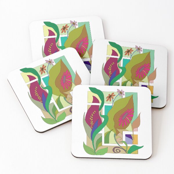 Item preview, Vintage Mid Century Modern Geometric Florals designed and sold by laxmanrajart.