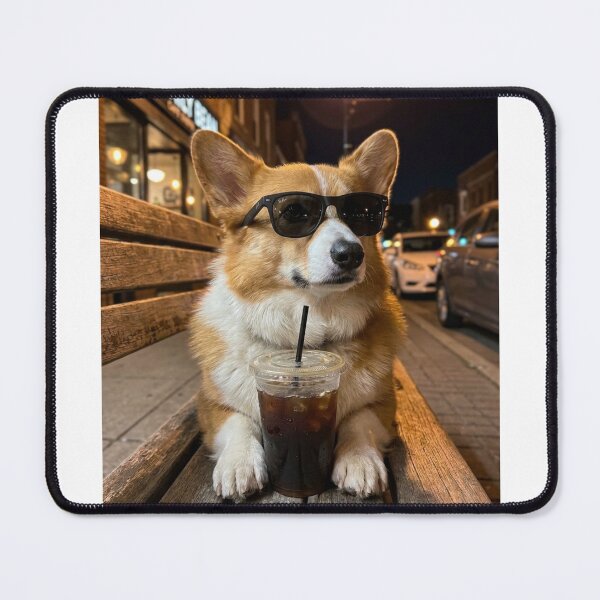 Item preview, Dog Drinking Iced Coffee designed and sold by world+167.