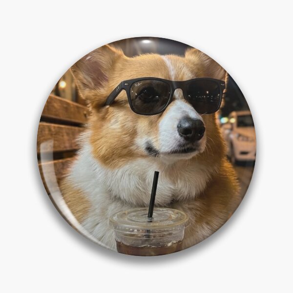 Item preview, Dog Drinking Iced Coffee designed and sold by world+167.