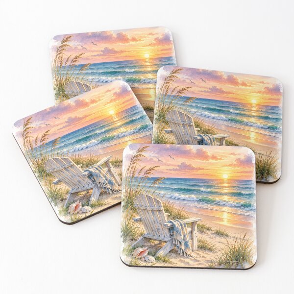 Item preview, Beach Sunset Watercolor designed and sold by MystAvalon.