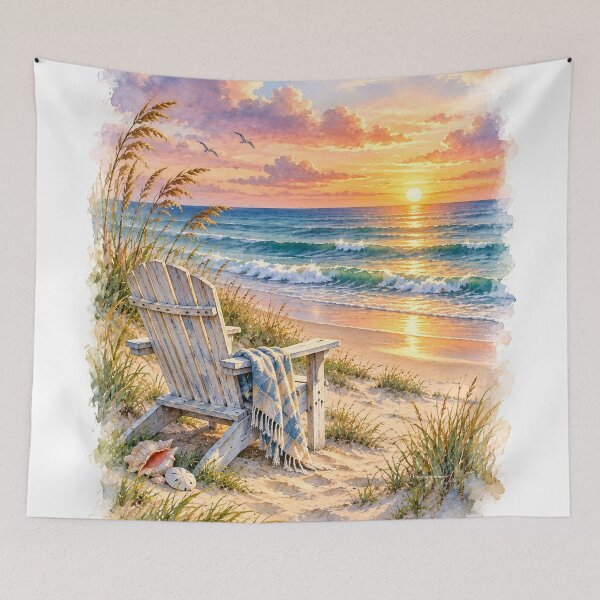 Item preview, Beach Sunset Watercolor designed and sold by MystAvalon.