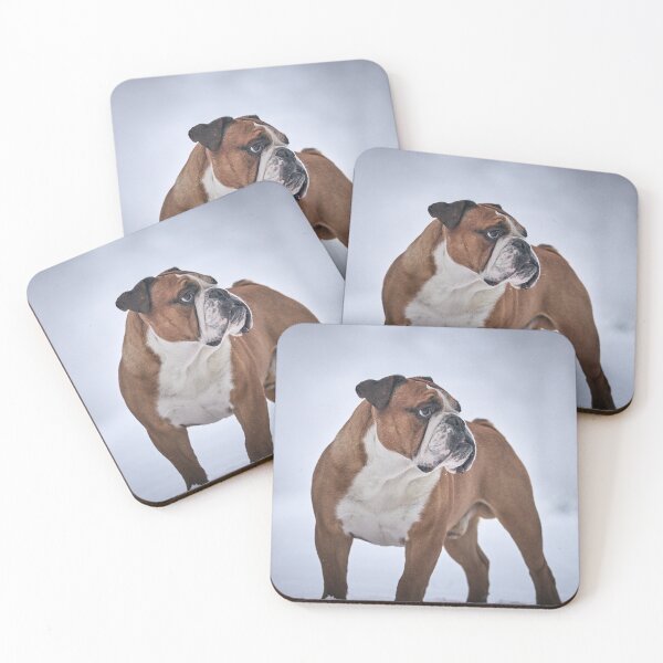 Item preview, English Bulldog Standing Proudly in the Snow designed and sold by VanGaldo.