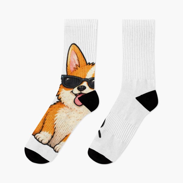 Item preview, Good Vibes Only Corgi – Cool Dog In Sunglasses Cute Retro Puppy Sticker designed and sold by Anstickerrr.