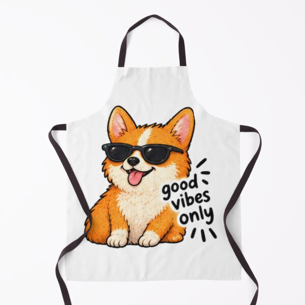 Item preview, Good Vibes Only Corgi – Cool Dog In Sunglasses Cute Retro Puppy Sticker designed and sold by Anstickerrr.