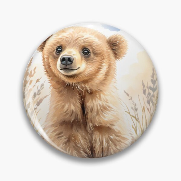 Item preview, Cute Watercolor Bear Cub in Meadow Grass designed and sold by Hackl20.