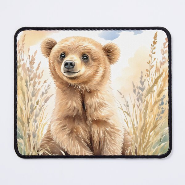 Item preview, Cute Watercolor Bear Cub in Meadow Grass designed and sold by Hackl20.