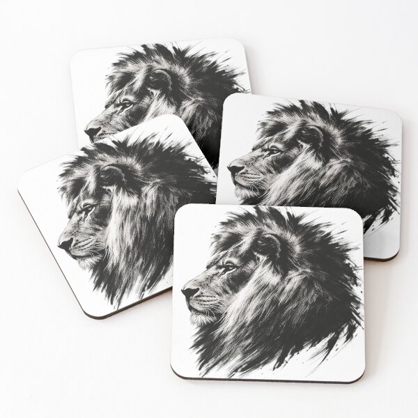 Item preview, Majestic Lion Black and White Portrait designed and sold by Michael J Design.