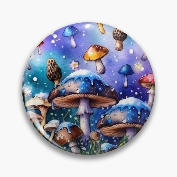 Item preview, Magical Cosmic Mushroom Forest Fantasy Art  designed and sold by Esengaye.