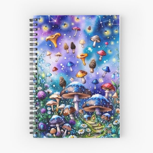 Item preview, Magical Cosmic Mushroom Forest Fantasy Art  designed and sold by Esengaye.