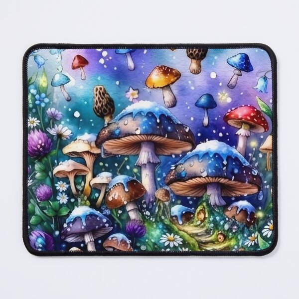 Item preview, Magical Cosmic Mushroom Forest Fantasy Art designed and sold by Esengaye.