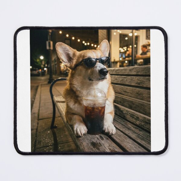 Item preview, Dog Drinking Iced Coffee designed and sold by world+167.