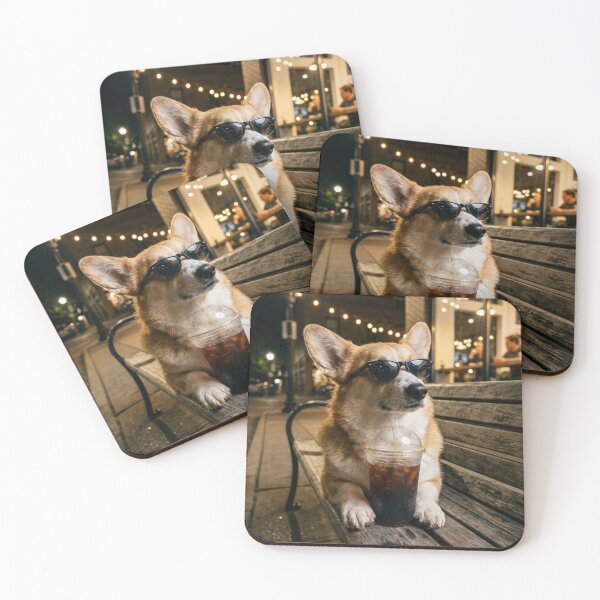 Item preview, Dog Drinking Iced Coffee designed and sold by world+167.