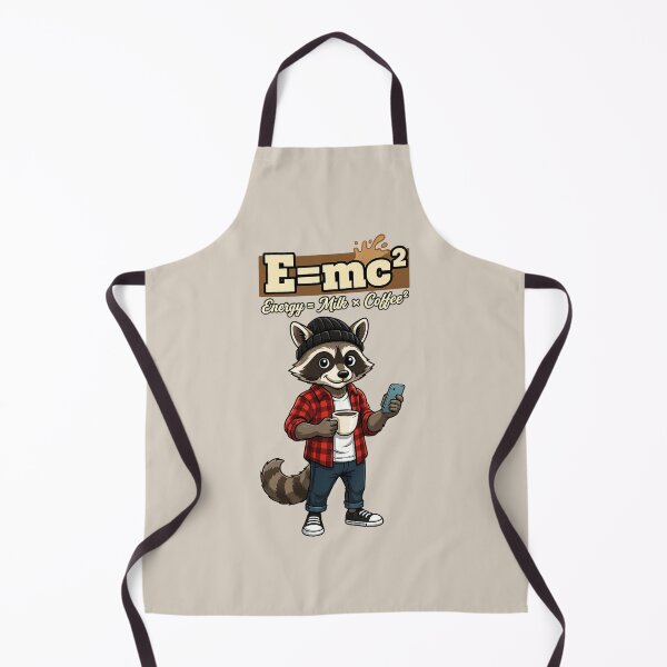 Item preview, E=mc2 Energy Milk Coffee Funny Raccoon Physics designed and sold by MascotFoundry.