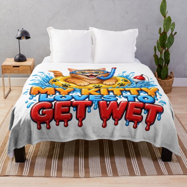 Item preview, My Kitty Loves To Get Wet designed and sold by TshirtsOnline-.