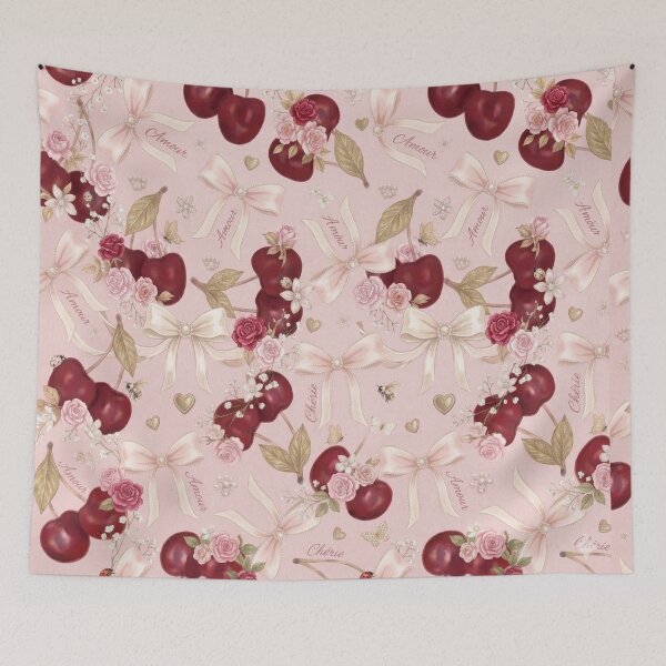 Item preview, Cherry Coquette Pattern Best Selling Design 2026 / Pink and Red / Roses  Aesthetic Girl Y2k Coquette Pinterest Girl Mini Top  Phone Case Blanket Mug Journal designed and sold by TeenLake.