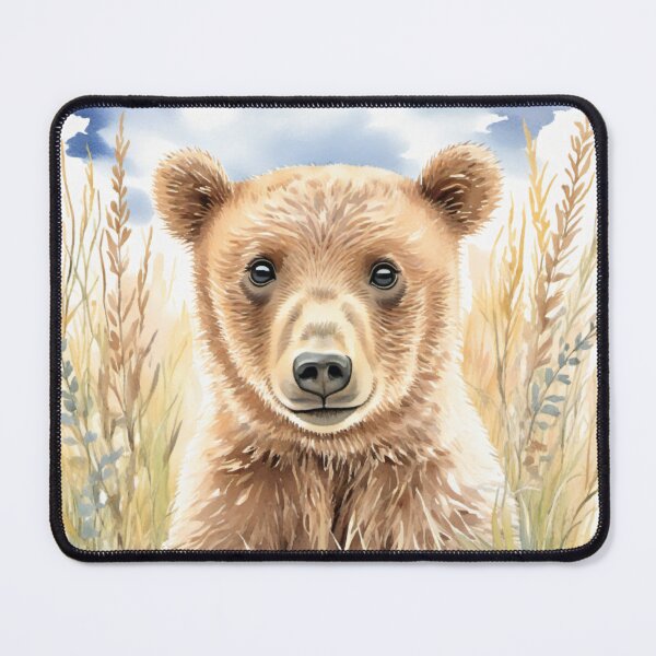 Item preview, Cute Watercolor Bear Cub in Meadow Grass designed and sold by Hackl20.