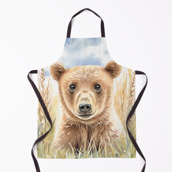Item preview, Cute Watercolor Bear Cub in Meadow Grass designed and sold by Hackl20.