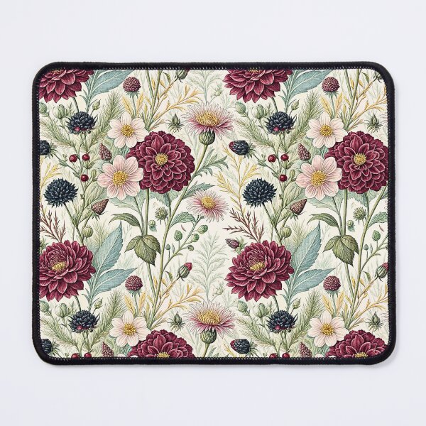 Item preview, Burgundy Dahlia Vintage Botanical Pattern designed and sold by Storybook Botanica.