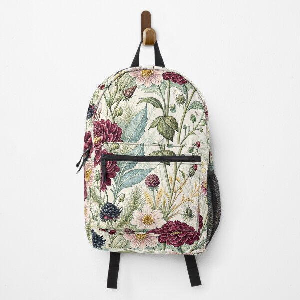 Item preview, Burgundy Dahlia Vintage Botanical Pattern designed and sold by Storybook Botanica.