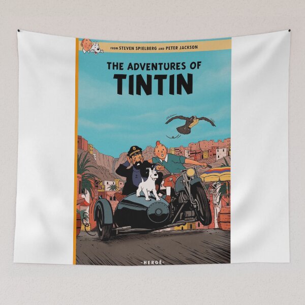 Item preview, The Adventures Of TinTin Comic Book Cover Art Original Custom Vintage Movie Poster designed and sold by Cool Robot Bro..