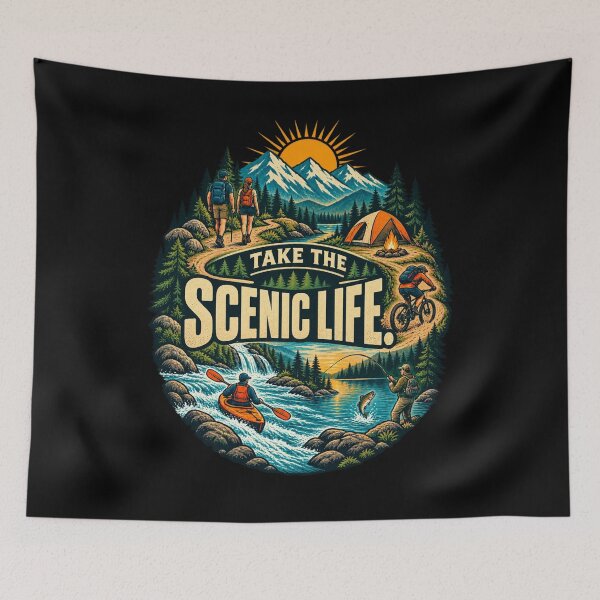 Item preview, Take the Scenic Life - Outdoors  designed and sold by Good Mood Foundry.
