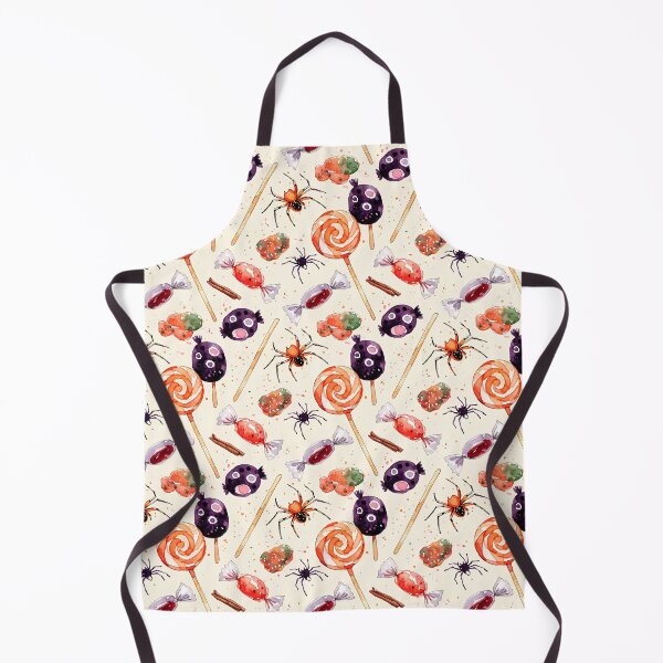 Item preview, Watercolor Halloween Candy Spiders Pattern Fall Treats designed and sold by AOCollections.