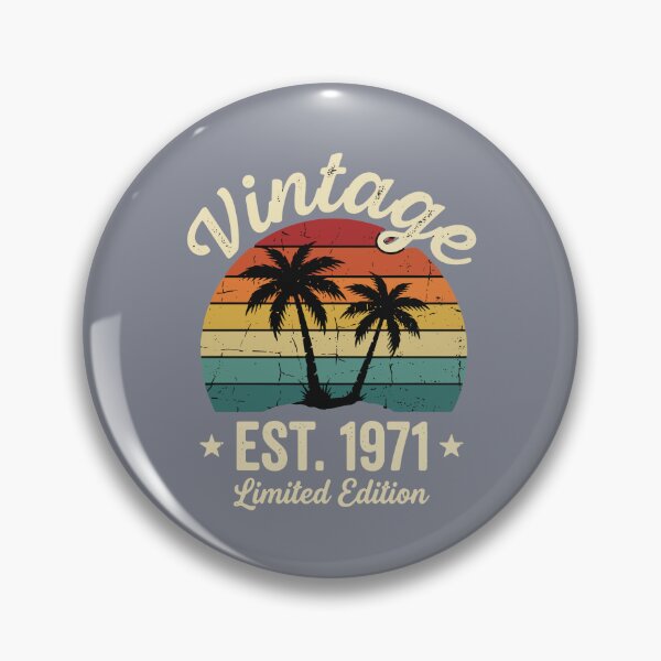 Item preview, Vintage Est. 1971 Limited Edition Born In 1971 Birthday Retro Tropical Sunset designed and sold by SofiBlair.