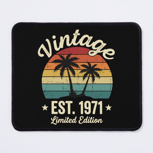Item preview, Vintage Est. 1971 Limited Edition Born In 1971 Birthday Retro Tropical Sunset designed and sold by SofiBlair.